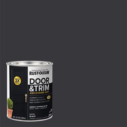 Rust-Oleum Stops Rust Satin Black Water Base Door Paint Exterior and Interior 1 qt