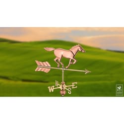 Good Directions Polished Brass/Copper 27 in. Horse Weathervane For Roof