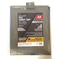 Ace 10 ft. W X 10 ft. L Heavy Duty Polyethylene Canopy Tarp Silver