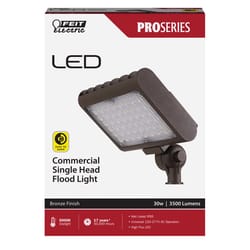 Feit Pro Series Dusk to Dawn Hardwired LED Bronze Floodlight