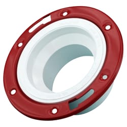 Charlotte Pipe Schedule 40 4 in. Hub X 4 in. D Hub PVC Floor Flange 1 pk