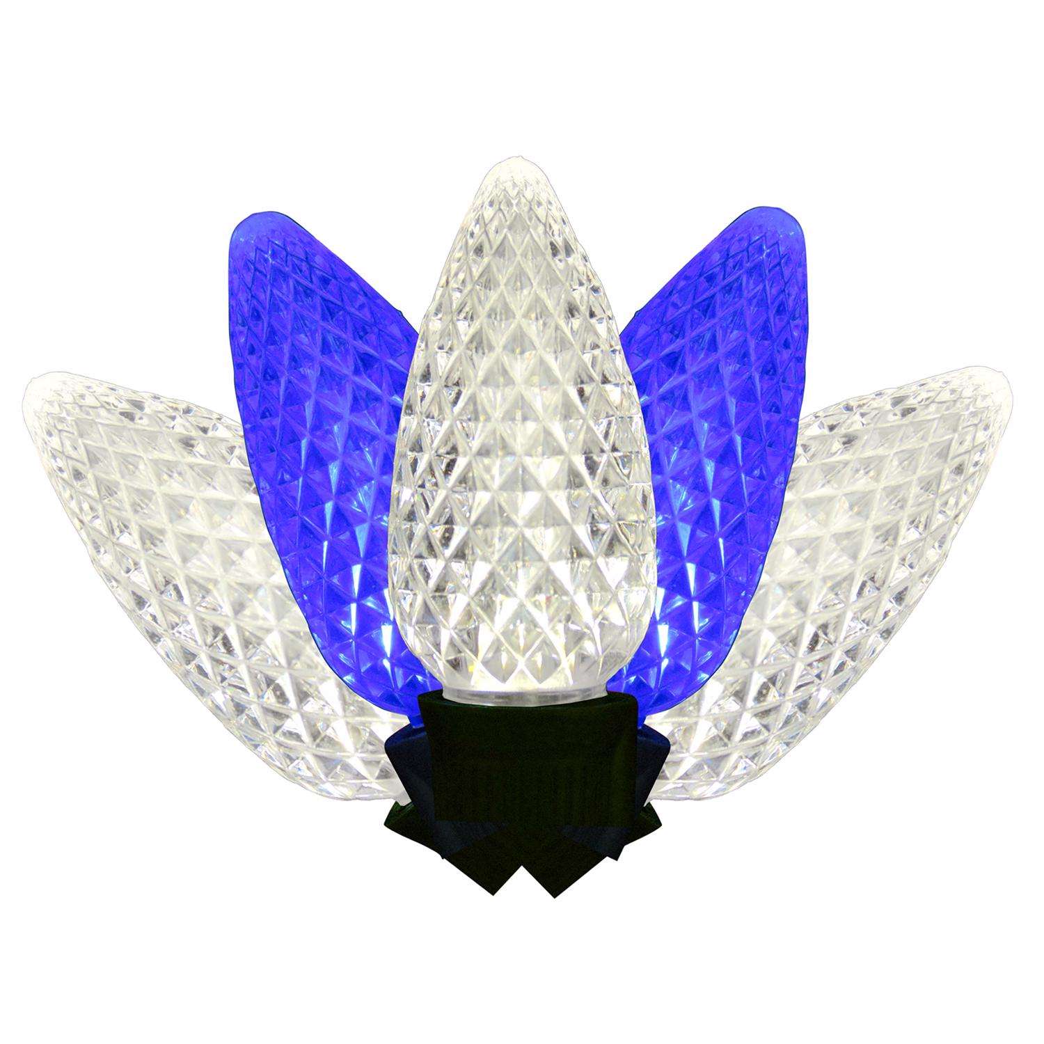 Holiday Bright Lights LED C9 Blue/Pure White 100 ct String Christmas