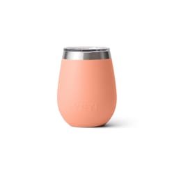 YETI Rambler 10 oz Lowcountry Peach BPA Free Wine Tumbler with Lid