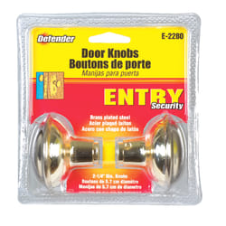 Prime-Line Bright Brass Replacement Knobs Right or Left Handed