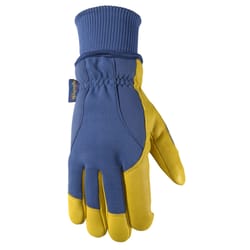 Wells Lamont HydraHyde Men's Cold Weather Work Gloves Yellow/Blue XL 1 pk