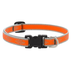 Lupine Pet Reflective Orange Diamond Nylon Dog Adjustable Collar