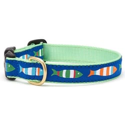 Up Country Multicolored Funky Fish Nylon Dog Collar Large