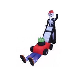 A Holiday Company 7 ft. Prelit Skeleton with Lawnmower Inflatable