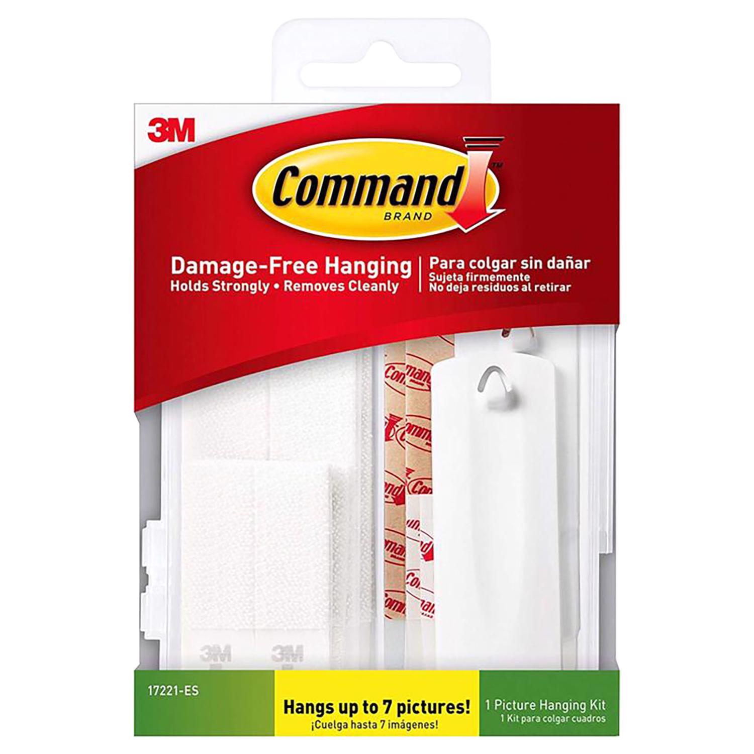 3M Command Adhesive Strip Picture Hanging, Pack of 1, White,CAD17201ES