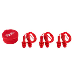 Milwaukee 26 dB Foam Earplugs Red 3 pk