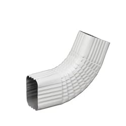 Amerimax 3 in. H X 4 in. W X 12 in. L White Aluminum B Gutter Elbow