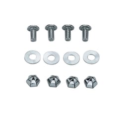 Custom Accessories Silver Metal License Plate Fasteners