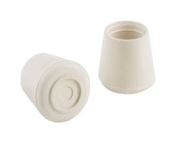 Shepherd Hardware Rubber Leg Tip White Round 1/2 in. W 40 pk