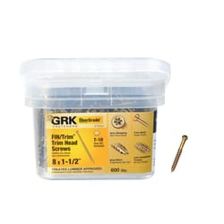 GRK Fasteners UberGrade No. 8i in. X 1-1/2 in. L Star Trim Head W-Cut Construction Screws