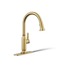 Kohler Ackley One Handle Brushed Brass Pull-Down Kitchen Faucet