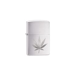 Zippo Silver Marijuana Leaf Lighter 1 pk