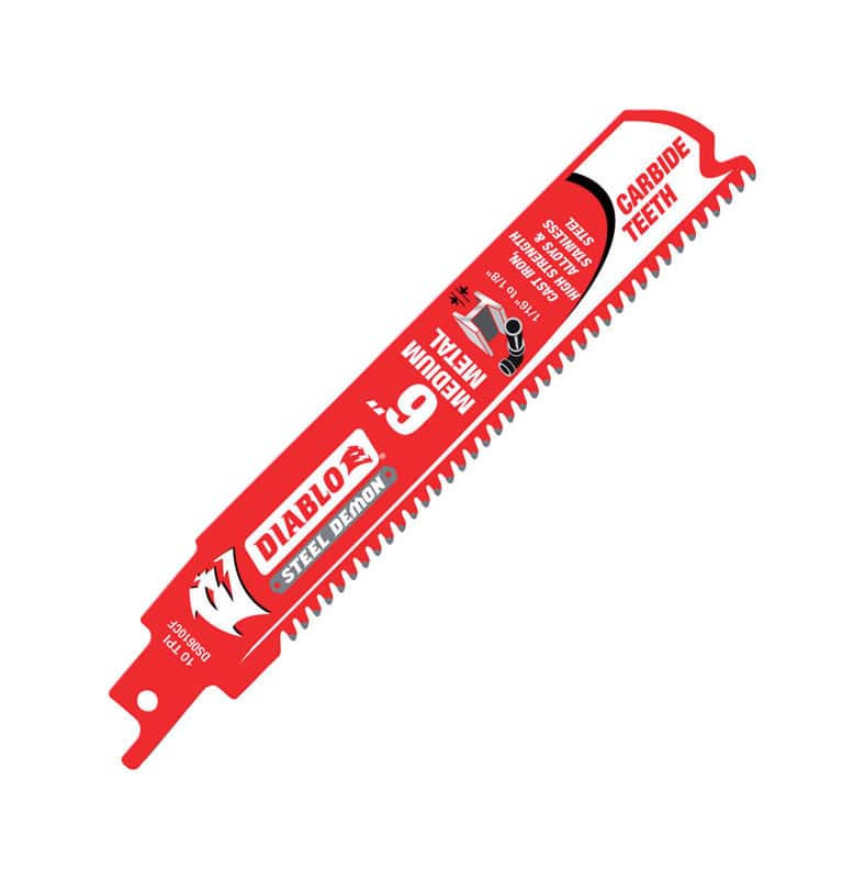 Diablo Steel Demon 6 in. Carbide Carbide Teeth Reciprocating Saw Blade