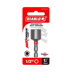 Diablo 1/2 in. X 1-7/8 in. L Black Oxide Magnetic Nut Setter 1 pc