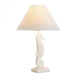 Gallery of Light Seahorse 20.5 in. White Table Lamp