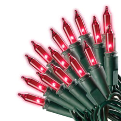 Celebrations Red Incandescent Mini Red 100 ct String Christmas Lights 20 ft.