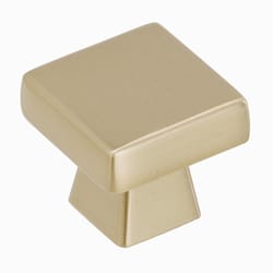 Amerock Blackrock Transitional Square Cabinet Knob 1-1/16 in. Golden Champagne 1 pk