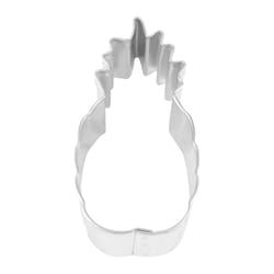 R&M International Corp 2 in. W X 3 in. L Pineapple Cookie Cutter Silver 1 pc