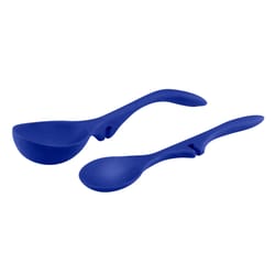 Rachael Ray Blue Silicone Ladle and Spoon Set