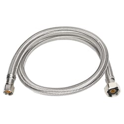 1/4 in. Comp. x 1/4 in. Comp. x 60 in. LGTH Stainless Steel Ice Maker Supply  Line Hose - Danco