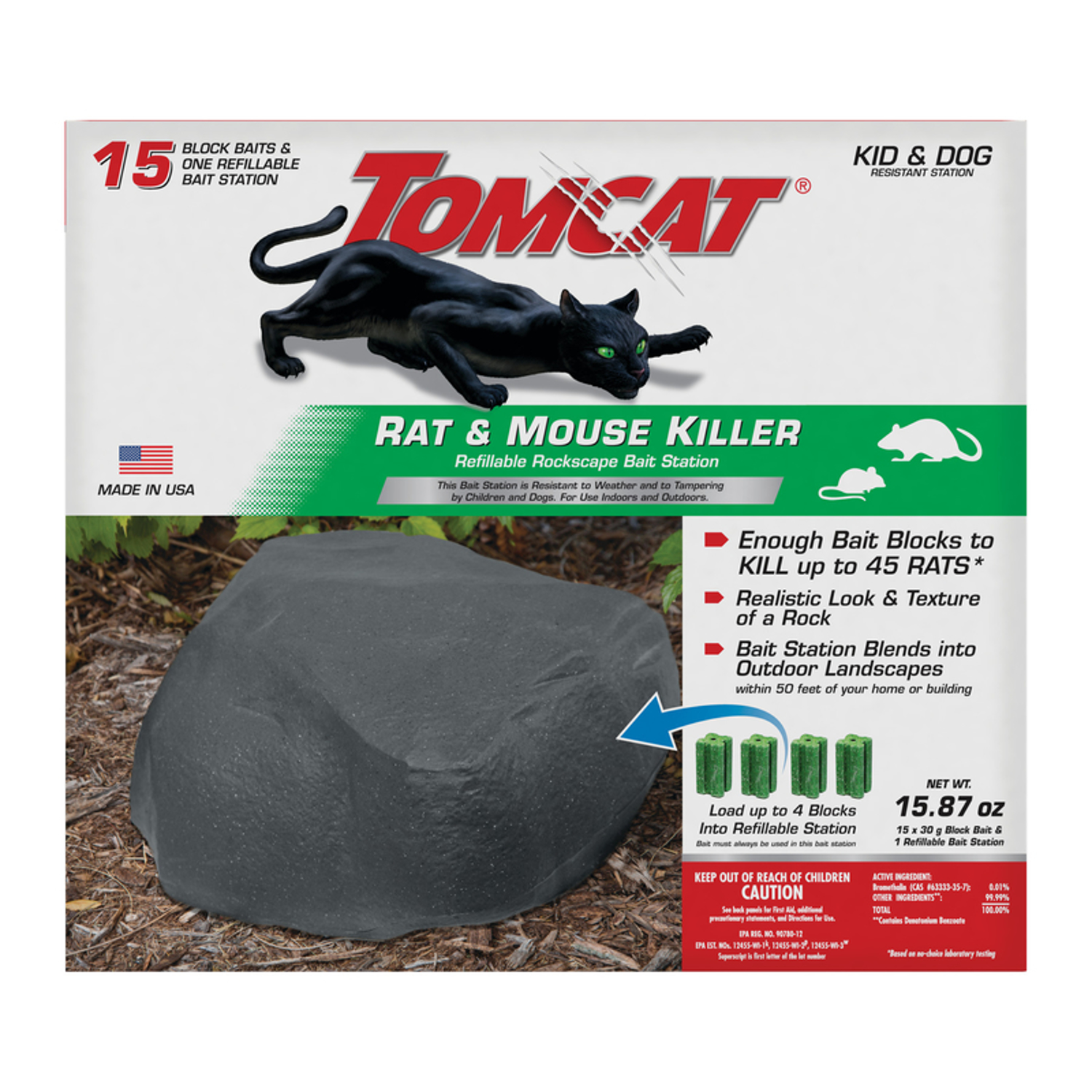 Bait Casters Reel And Rod Bait Blocks For Mice And Rats Bait