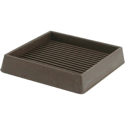 Shepherd Hardware Rubber Furniture Cup Brown Square 3 in. W X 3 in. L 2 pk