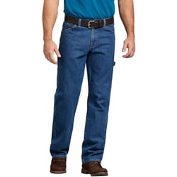 Dickies Men's Cotton Carpenter Jeans Stonewashed Indigo Blue 50x30 7 pocket 1 pk