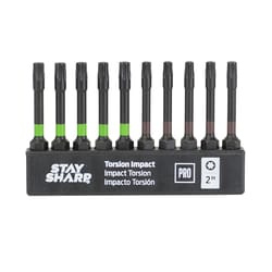 Stay Sharp Torx T20(5),T25(5) X 2 in. L Torsion Screwdriver Bit S2 Tool Steel 10 pk