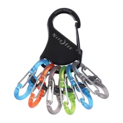 Nite Ize KeyRack Locker 2 in. D Stainless Steel Black Carabiner Key Chain