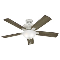 Hunter Matheston 52 in. Snow White CFL Indoor and Outdoor Ceiling Fan