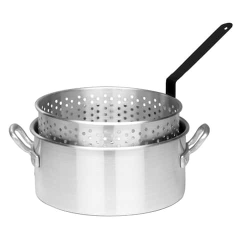 Bayou Classic 60-Quart Aluminum Stock Pot and Basket at