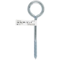 Hampton 3/8 in. X 6 in. L Zinc-Plated Steel Lag Thread Eyebolt