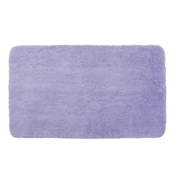 J & M Home Fashions 20 in. L X 33 in. W Purple Microfiber Polyester Bath Rug Latex Free