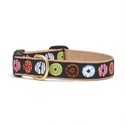 Up Country Multicolor Donuts Nylon Dog Collar Medium