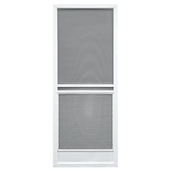 Precision 79-3/4 in. H X 32 in. W Capri White Steel Screen Door