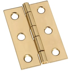 National Hardware 2 in. L Solid Brass Door Hinge 1 pk