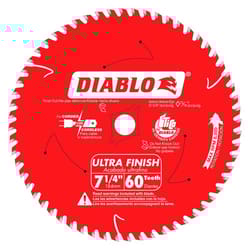 Diablo 7-1/4 in. D X 5/8 in. TiCo Hi-Density Carbide Circular Saw Blade 60 teeth 1 pk