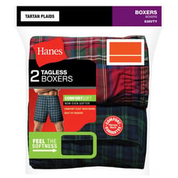 Hanes ComfortSoft Medium Men's Multicolored Woven Boxers