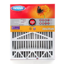 BestAir 25 in. W X 20 in. H X 6 in. D 11 MERV Pleated Air Filter 1 pk