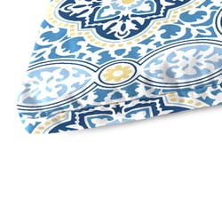 Jordan Manufacturing Blue Geometric Polyester Bench Cushion 3.5 in. H X 18 in. W X 48 in. L