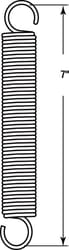 Prime-Line 7 in. L X 1-1/16 in. D Extension Spring 1 pk