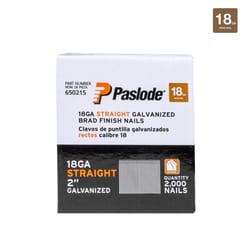 Paslode 2 in. L X 18 Ga. Straight Strip Galvanized Brad Nails 2,000 pk