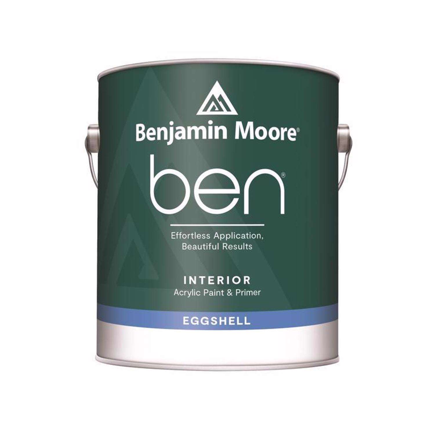 Benjamin Moore Ben Eggshell Base 4 Paint and Primer Interior 1 gal ...