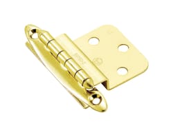 Amerock 2 in. W X 2-3/4 in. L Polished Brass Steel Cabinet Hinge 2 pk