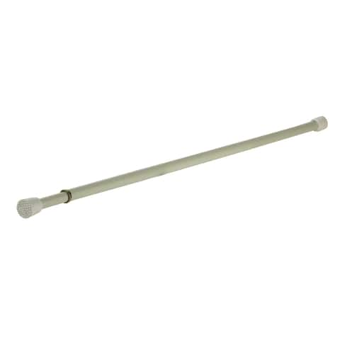 White Tension Rod - Tension Rod for Curtains