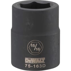 Dewalt 15/16 in. X 3/4 in. drive SAE 6 Point Impact Socket 1 pc